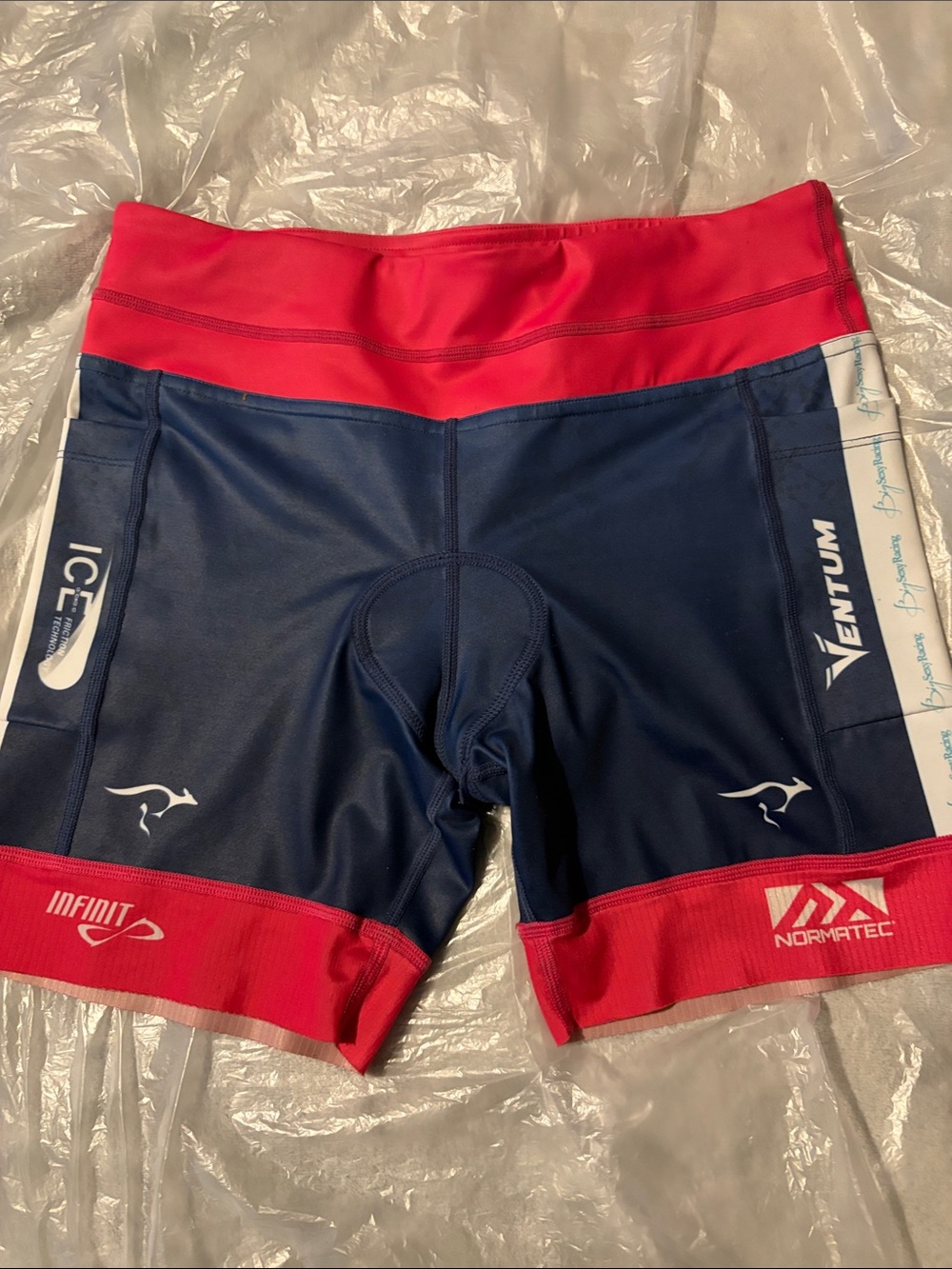 Normatec Performance Triathlon Shorts - Navy & Red